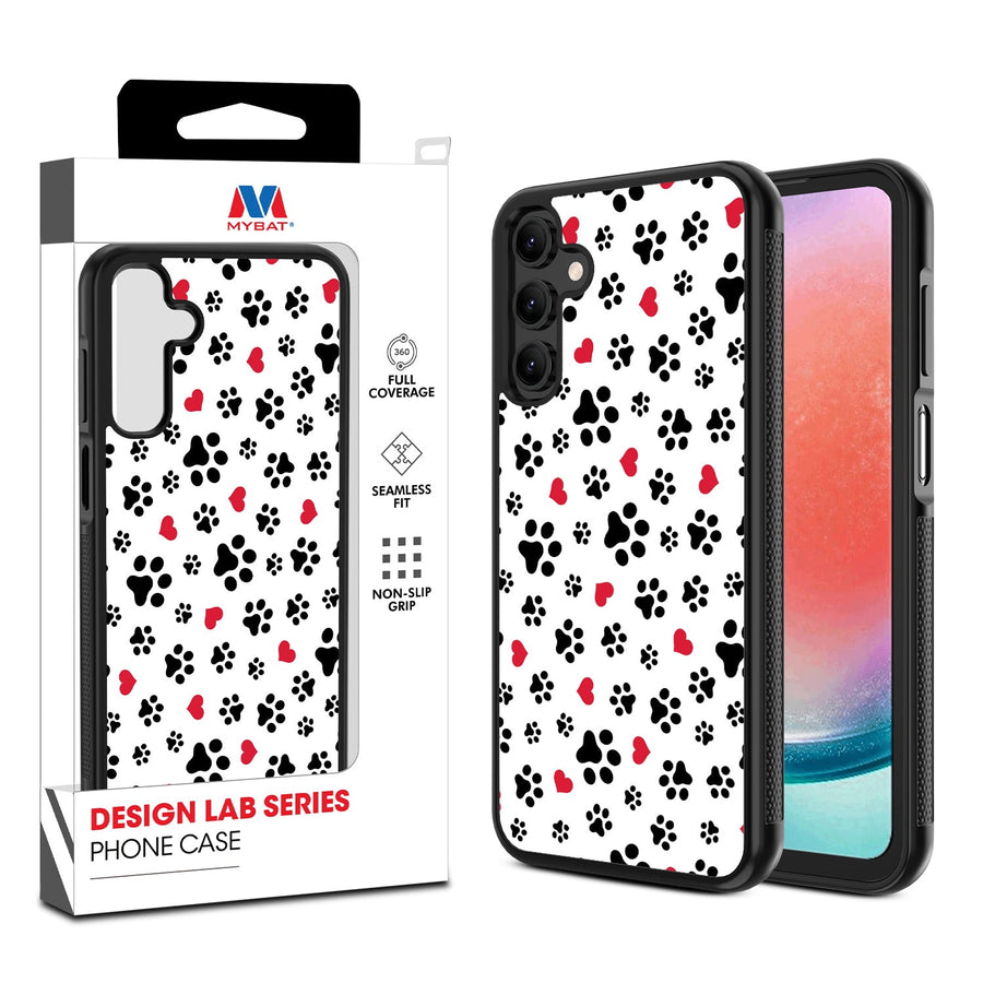 MyBat Design Lab Series Case for Samsung Galaxy A15 5G - Paw Prints and Hearts