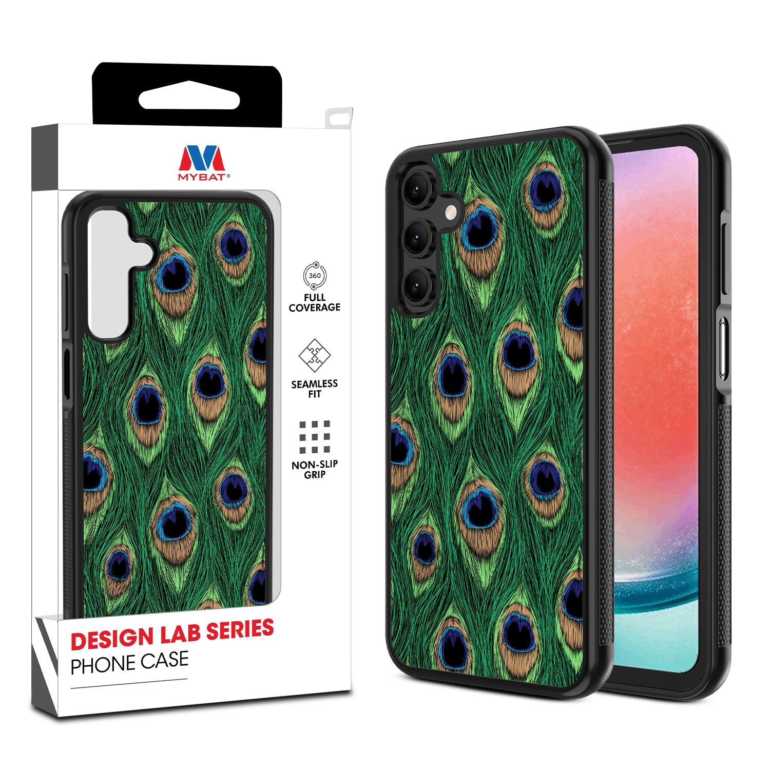 MyBat Design Lab Series Case for Samsung Galaxy A15 5G - Peacock Feathers