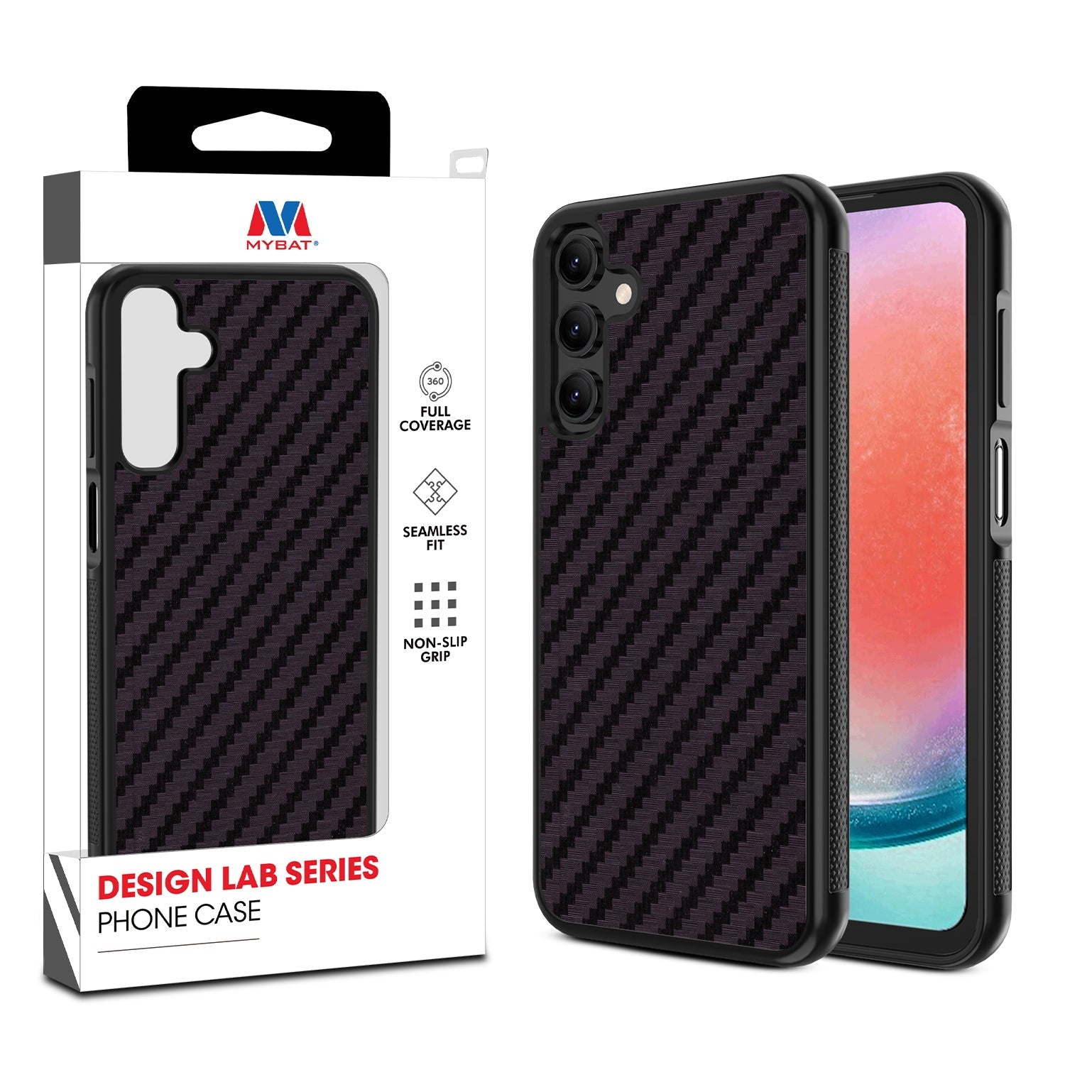 MyBat Design Lab Series Case for Samsung Galaxy A15 5G - Carbon Fiber