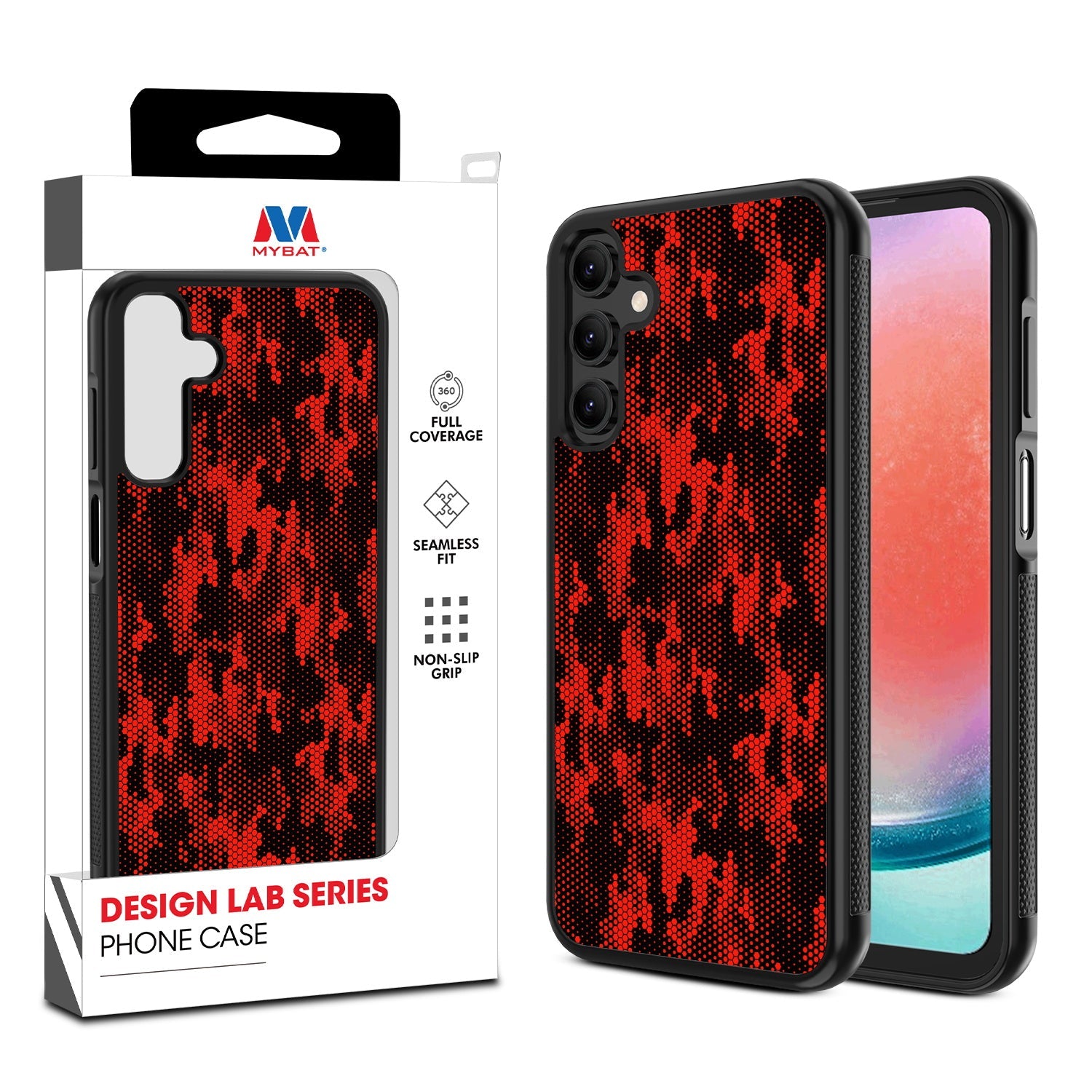 MyBat Design Lab Series Case for Samsung Galaxy A15 5G - Red Digital Camouflage
