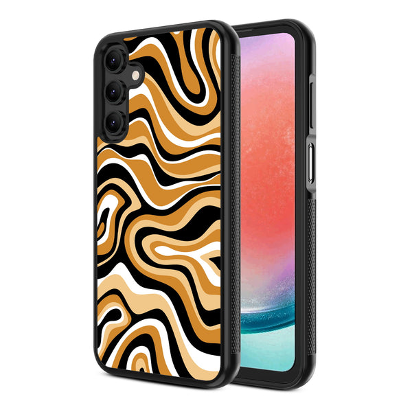 MyBat Design Lab Series Case for Samsung Galaxy A15 5G - Groovy Golden Swirls - MSA155GCSLESM093-2.jpg