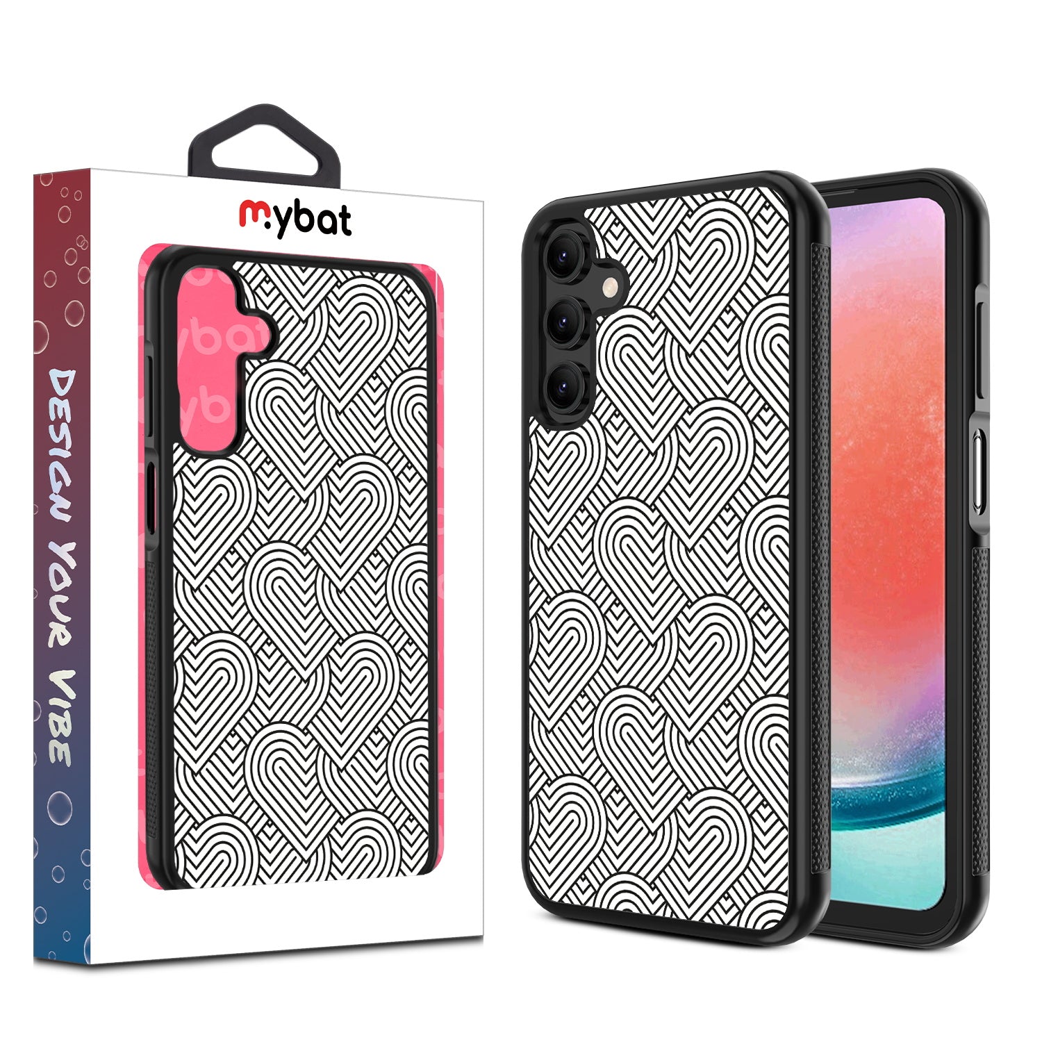 MyBat Design Lab Series Case for Samsung Galaxy A15 5G - Hearts Aligned