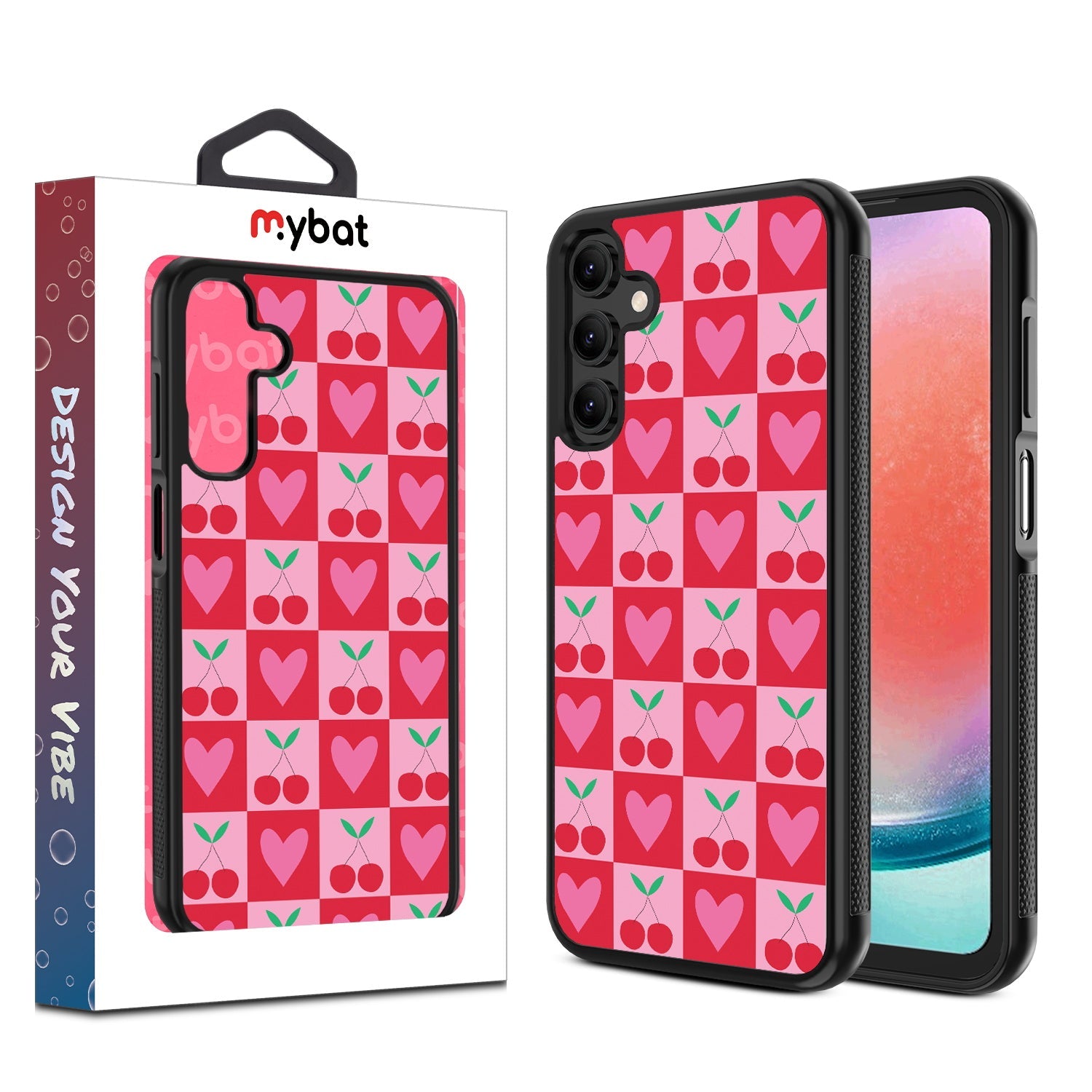 MyBat Design Lab Series Case for Samsung Galaxy A15 5G - Cherry Hearts