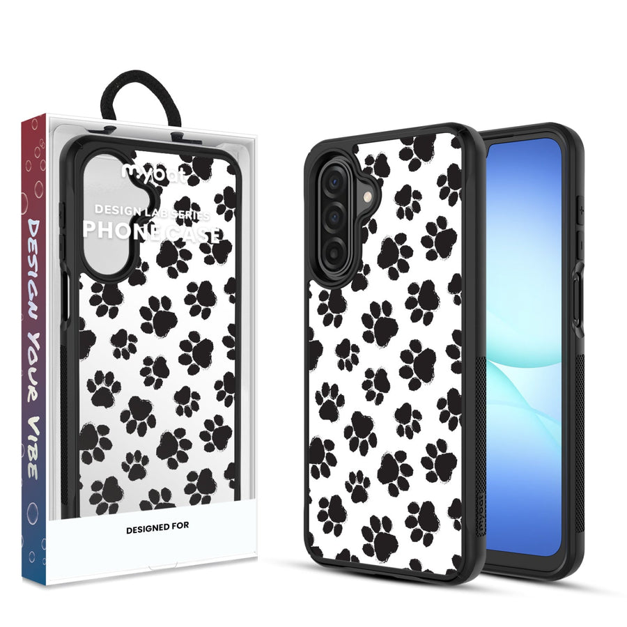 MyBat Design Lab Series Case for Samsung Galaxy A17 5G / A16 5G - Black Paw Prints