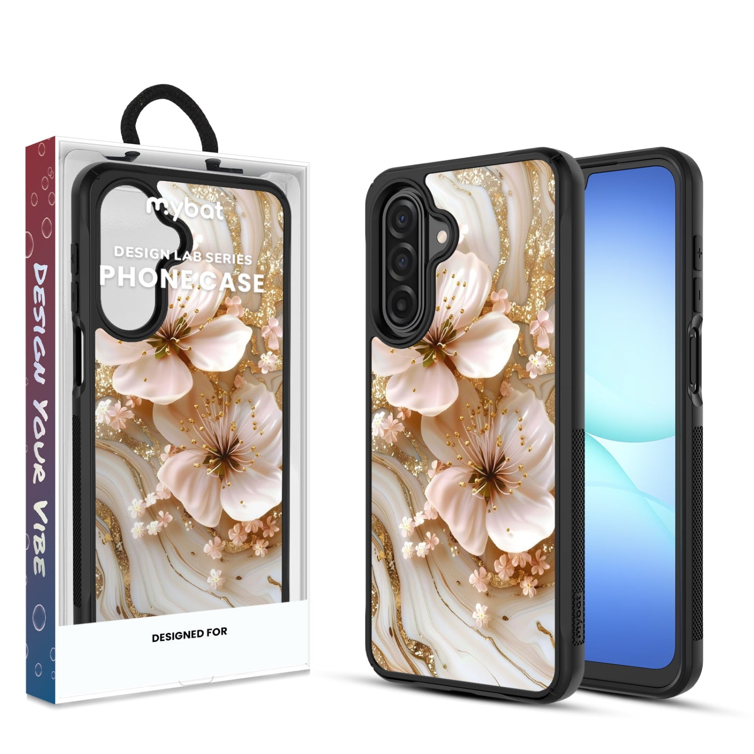 MyBat Design Lab Series Case for Samsung Galaxy A17 5G / A16 5G - Golden Petal Glow