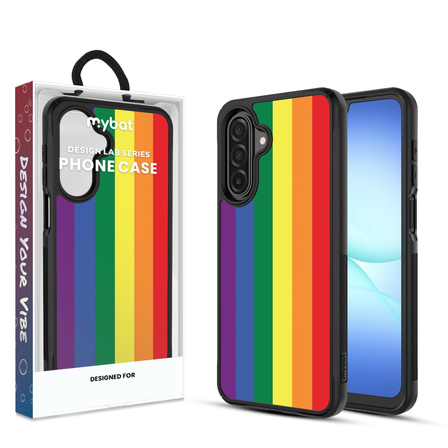 MyBat Design Lab Series Case for Samsung Galaxy A17 5G / A16 5G - Rainbow Stripes