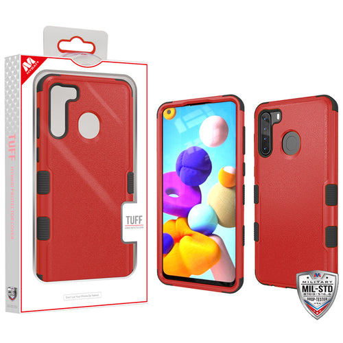 MyBat TUFF Series Case for Samsung Galaxy A21 - Natural Red / Black - MSA21CSE2TS256-1.jpg