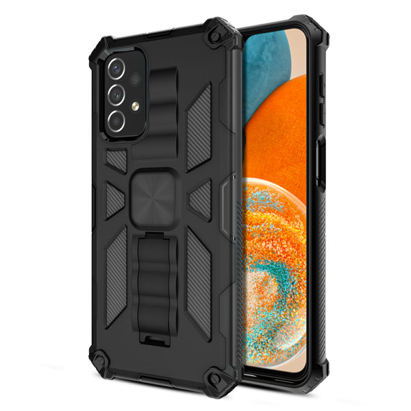 MyBat Sturdy Hybrid Protector Cover (with Stand) for Samsung Galaxy A23 5G - Black / Black - MSA235GCSFSSS001-2.jpg