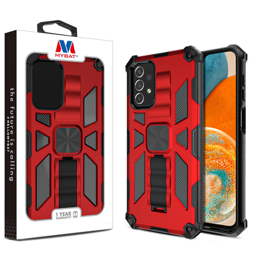 MyBat Sturdy Hybrid Protector Cover (with Stand) for Samsung Galaxy A23 5G - Red / Black - MSA235GCSFSSS003-1.jpg