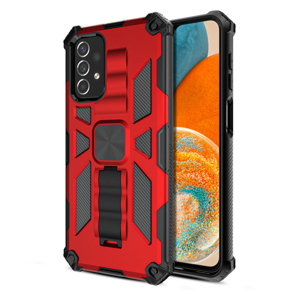 MyBat Sturdy Hybrid Protector Cover (with Stand) for Samsung Galaxy A23 5G - Red / Black - MSA235GCSFSSS003-2.jpg