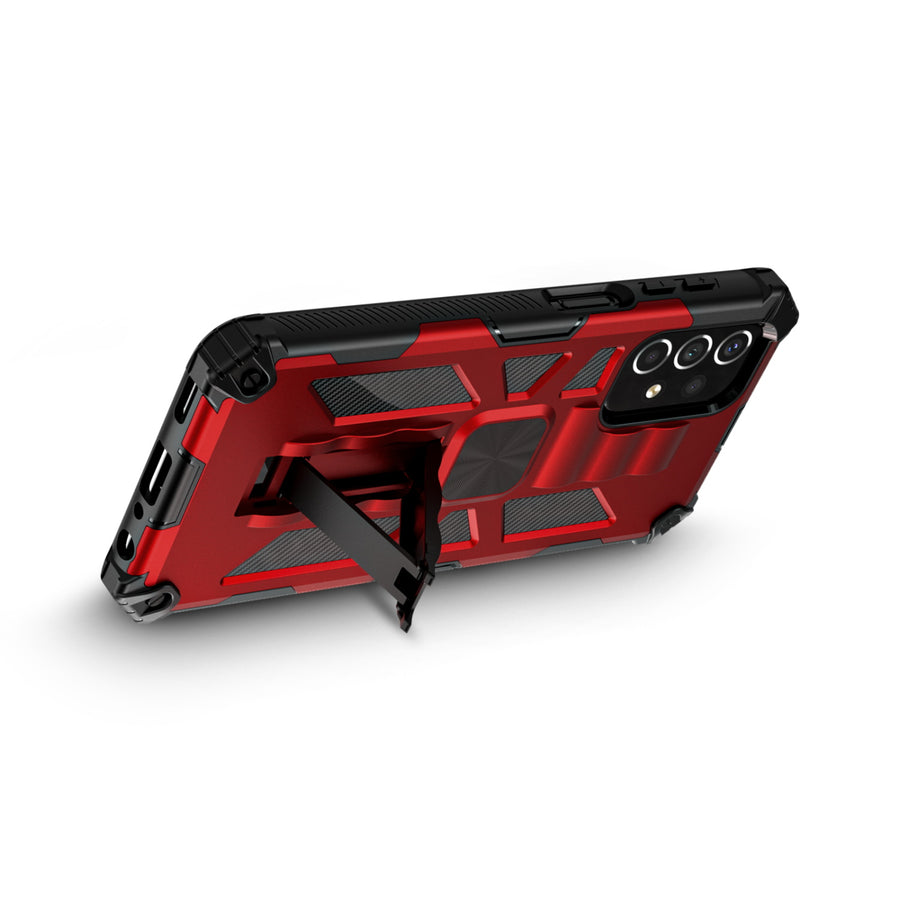 MyBat Sturdy Hybrid Protector Cover (with Stand) for Samsung Galaxy A23 5G - Red / Black - MSA235GCSFSSS003-7.jpg