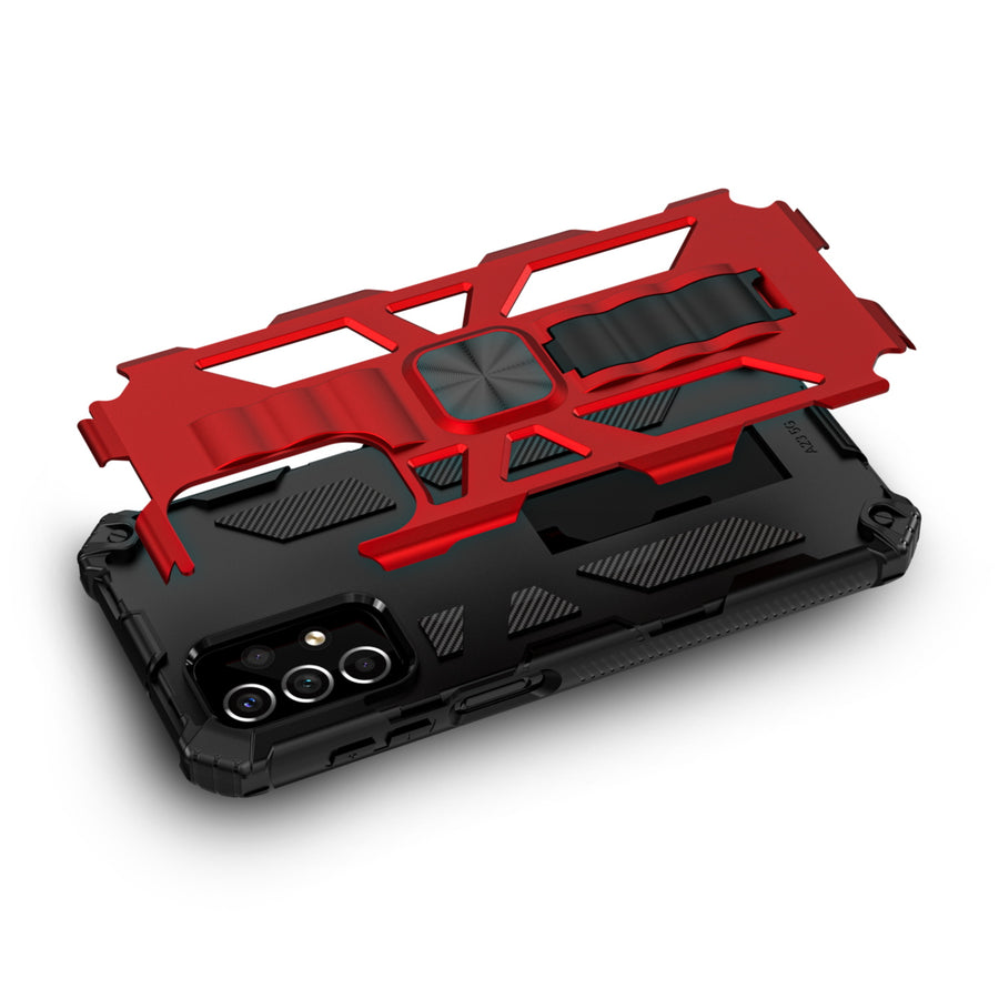 MyBat Sturdy Hybrid Protector Cover (with Stand) for Samsung Galaxy A23 5G - Red / Black - MSA235GCSFSSS003-8.jpg