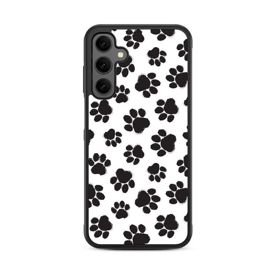 MyBat Design Lab Series Case for Samsung Galaxy A25 5G - Black Paw Prints