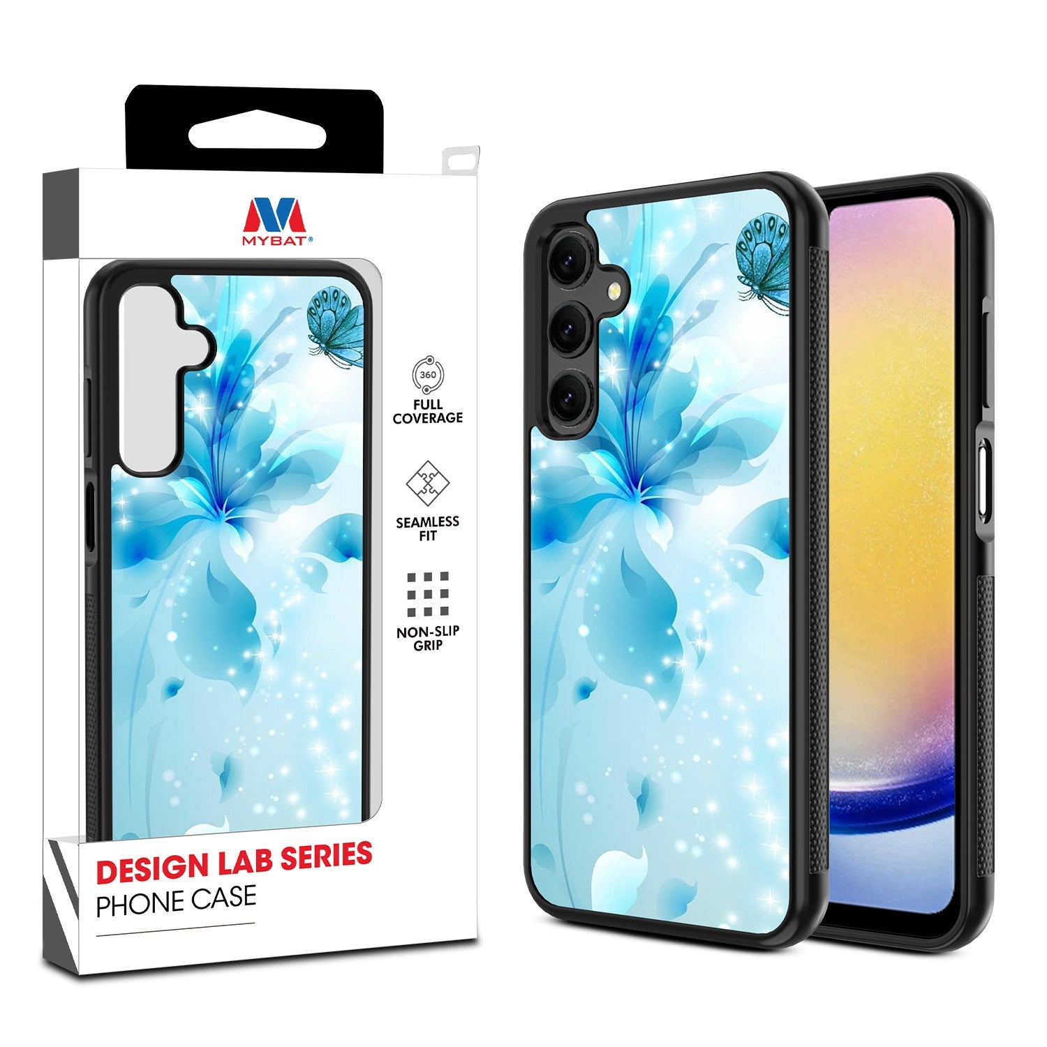 MyBat Design Lab Series Case for Samsung Galaxy A25 5G - Butterfly & Flowers