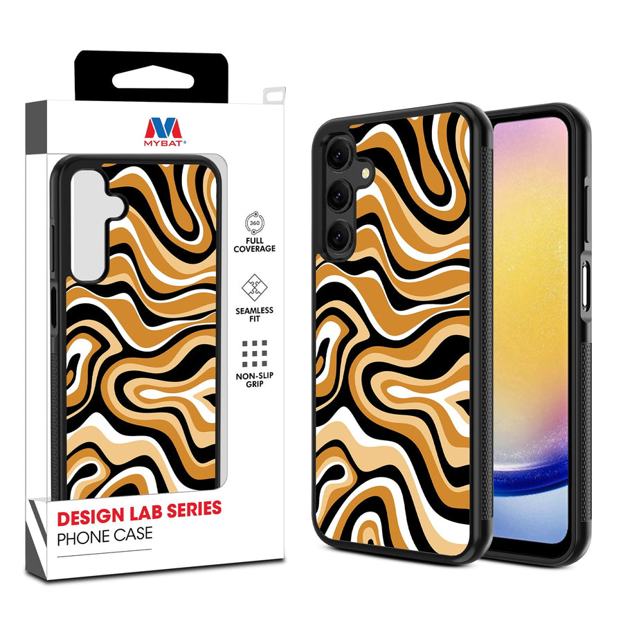 MyBat Design Lab Series Case for Samsung Galaxy A25 5G - Groovy Golden Swirls