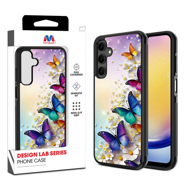 MyBat Design Lab Series Case for Samsung Galaxy A25 5G - Rainbow Butterflies - MSA255GCSLESM187-1.jpg