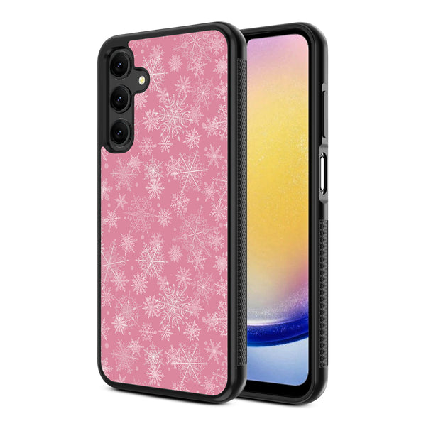 MyBat Design Lab Series Case for Samsung Galaxy A25 5G - Pink Snowflakes - MSA255GCSLESM282-2.jpg
