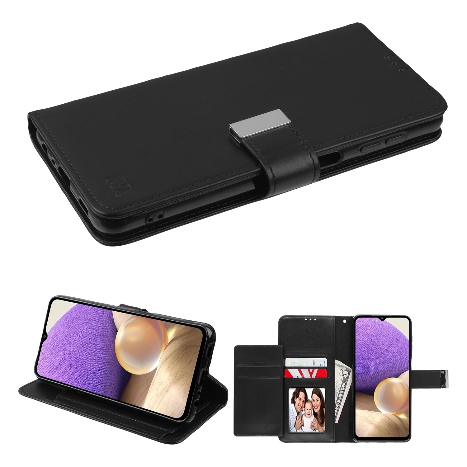 MyBat MyJacket Wallet Xtra Series for Samsung Galaxy A32 5G - Black / Black - MSA325GPCMJG031-2.jpg