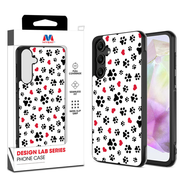 MyBat Design Lab Series Case for Samsung Galaxy A35 5G - Paw Prints and Hearts - MSA355GCSLESM001-1.jpg