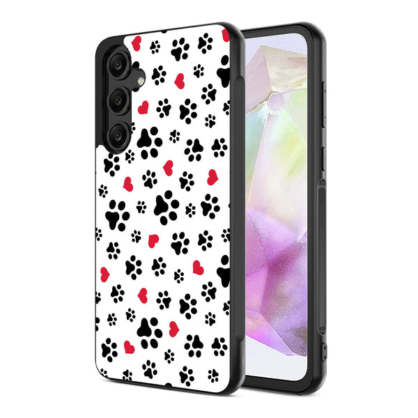 MyBat Design Lab Series Case for Samsung Galaxy A35 5G - Paw Prints and Hearts - MSA355GCSLESM001-2.jpg