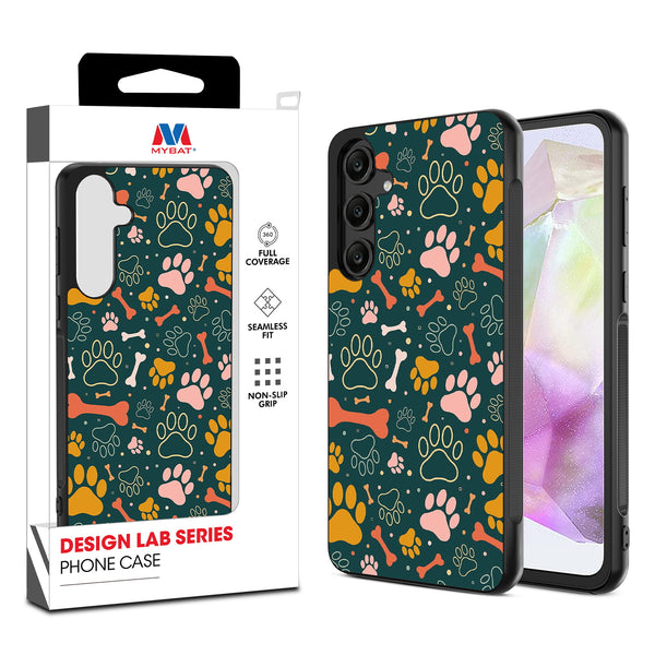 MyBat Design Lab Series Case for Samsung Galaxy A35 5G - Paw Prints & Bones - MSA355GCSLESM003-1.jpg