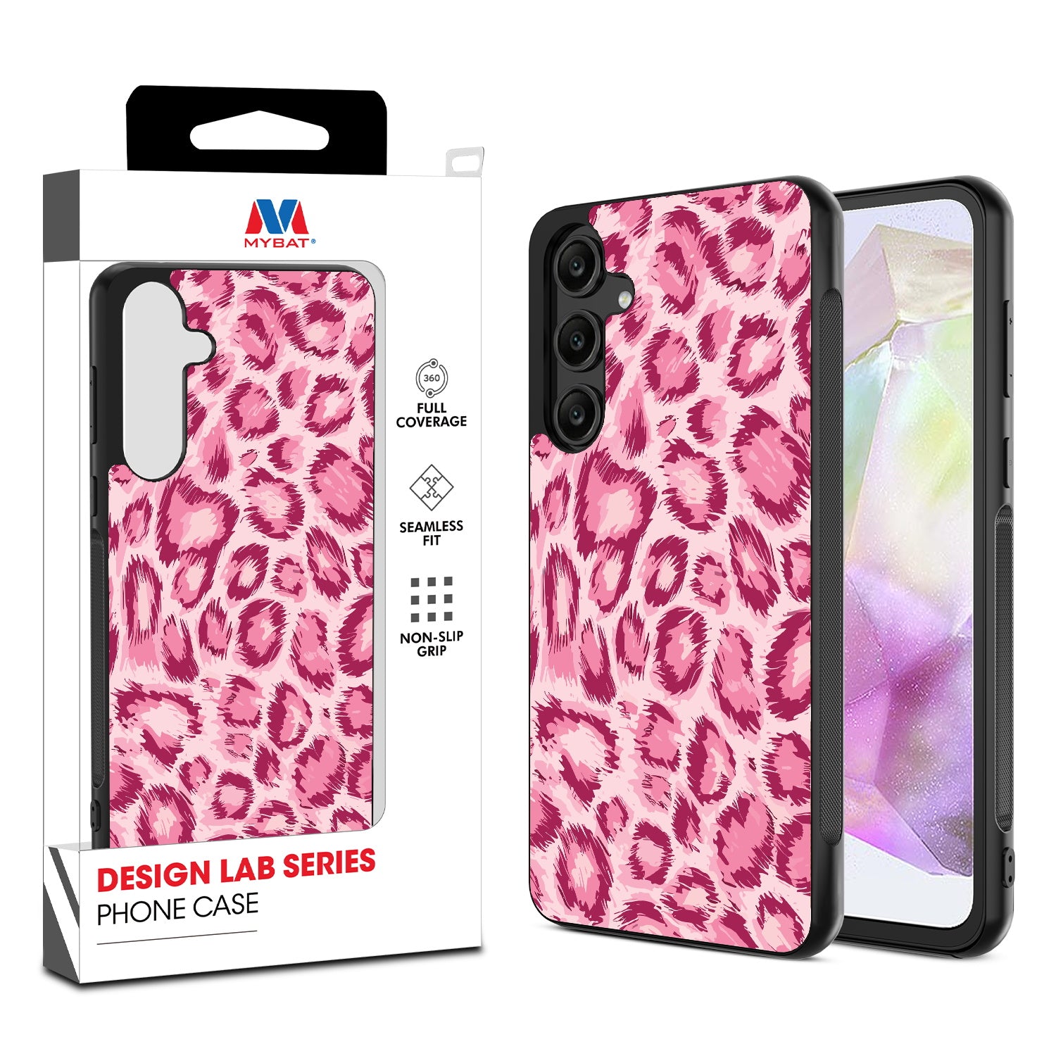 MyBat Design Lab Series Case for Samsung Galaxy A35 5G - Pink Leopard Print - MSA355GCSLESM007-1.jpg