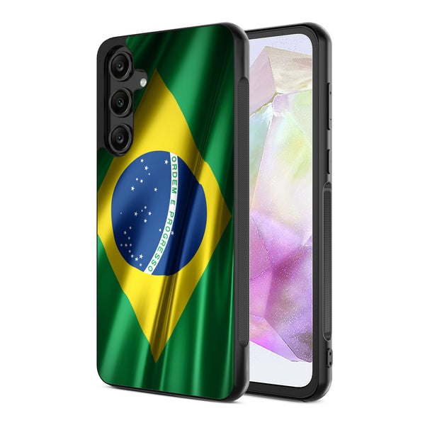 MyBat Design Lab Series Case for Samsung Galaxy A35 5G - Brazilian Flag - MSA355GCSLESM038-2.jpg