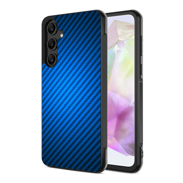 MyBat Design Lab Series Case for Samsung Galaxy A35 5G - Blue Carbon Fiber - MSA355GCSLESM084-2.jpg