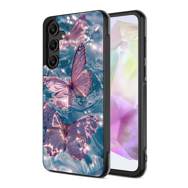 MyBat Design Lab Series Case for Samsung Galaxy A35 5G - Floating Butterflies - MSA355GCSLESM180-2.jpg