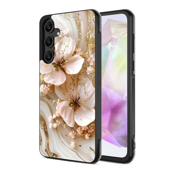 MyBat Design Lab Series Case for Samsung Galaxy A35 5G - Golden Petal Glow - MSA355GCSLESM186-2.jpg