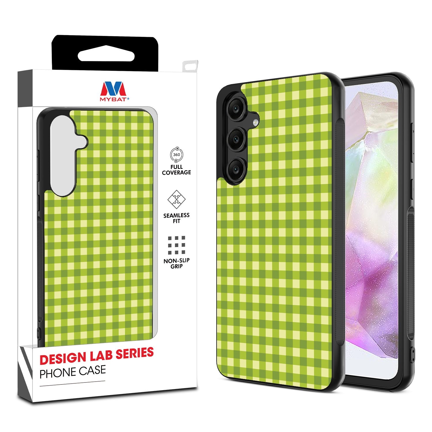 MyBat Design Lab Series Case for Samsung Galaxy A35 5G - Green Gingham