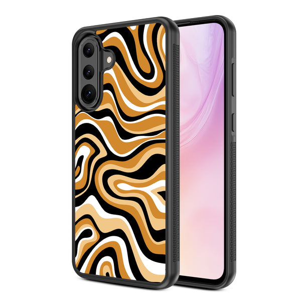 MyBat Design Lab Series Case for Samsung Galaxy A36 5G - Groovy Golden Swirls - MSA365GCSLESM093-2.jpg