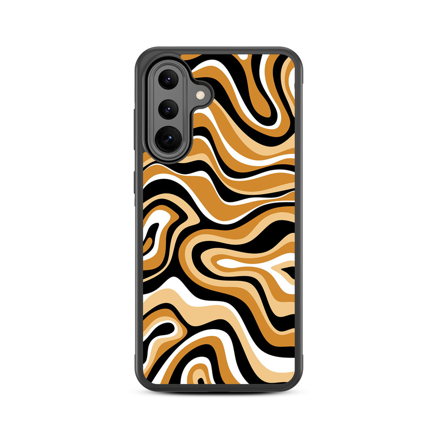MyBat Design Lab Series Case for Samsung Galaxy A36 5G - Groovy Golden Swirls - MSA365GCSLESM093-3.jpg