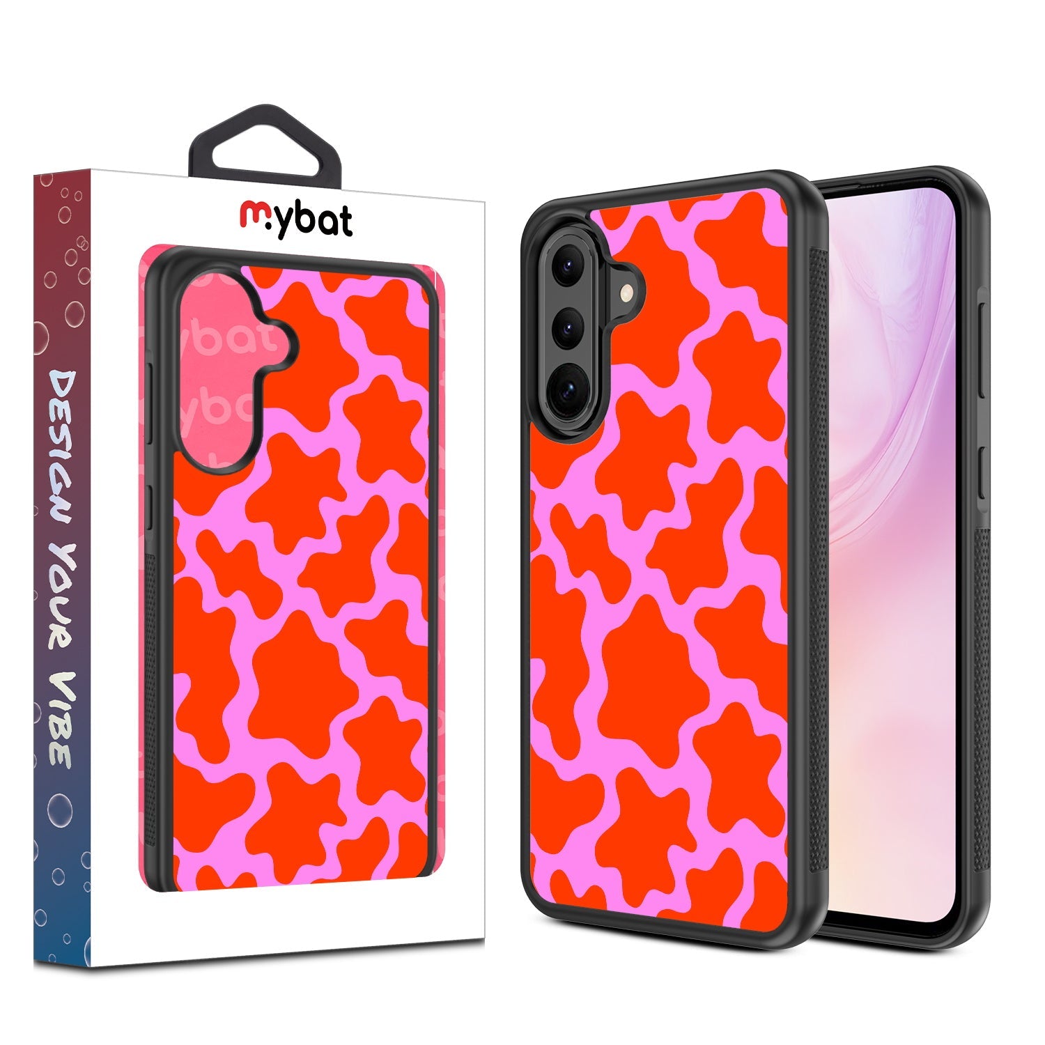MyBat Design Lab Series Case for Samsung Galaxy A36 5G - Pink Retro Splashes