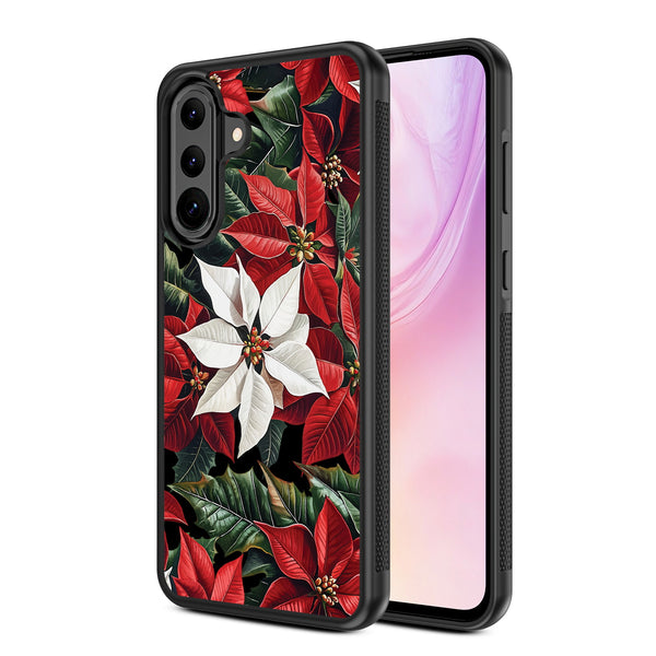 MyBat Design Lab Series Case for Samsung Galaxy A36 5G - Christmas Poinsettias - MSA365GCSLESM301-2.jpg