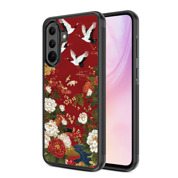 MyBat Design Lab Series Case for Samsung Galaxy A36 5G - Crane and Koi Fish - MSA365GCSLESM391-2.jpg