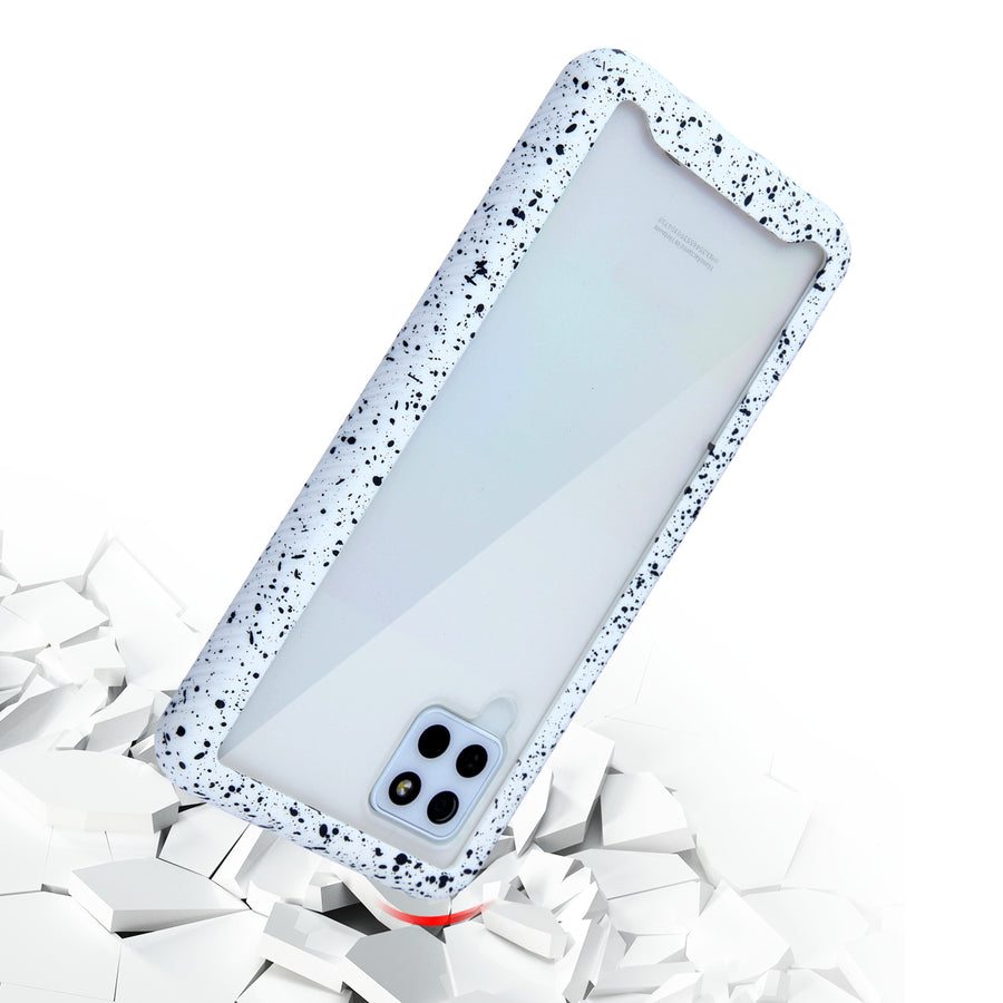 MyBat Splash Hybrid Case for Samsung Galaxy A42 5G - Highly Transparent Clear / White - MSA425GCSFSSS262-6.jpg