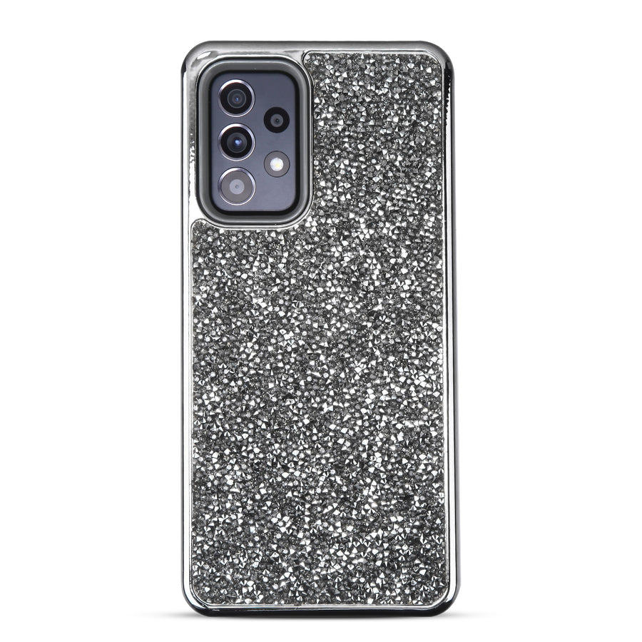 MyBat Encrusted Rhinestones Hybrid Case for Samsung Galaxy A52 5G - Electroplated Gun Metal / Iron Gray - MSA525GCSFSSD101-3.jpg