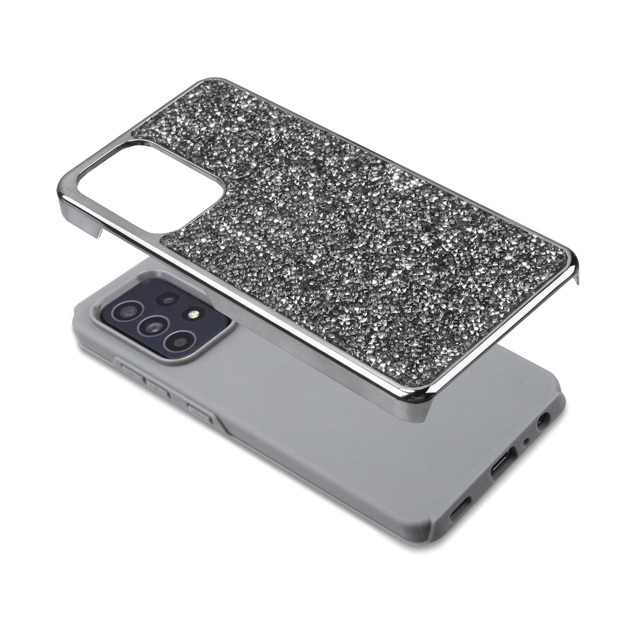 MyBat Encrusted Rhinestones Hybrid Case for Samsung Galaxy A52 5G - Electroplated Gun Metal / Iron Gray - MSA525GCSFSSD101-6.jpg