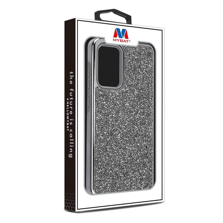 MyBat Encrusted Rhinestones Hybrid Case for Samsung Galaxy A52 5G - Electroplated Gun Metal / Iron Gray - MSA525GCSFSSD101-7.jpg
