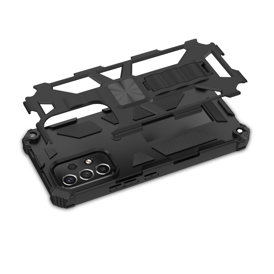 MyBat Sturdy Hybrid Protector Cover (with Stand) for Samsung Galaxy A53 5G - Black / Black - MSA535GCSFSSS001-8.jpg