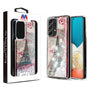 MyBat Quicksand Glitter Hybrid Protector Cover for Samsung Galaxy A53 5G - Eiffel Tower & Pink Hearts