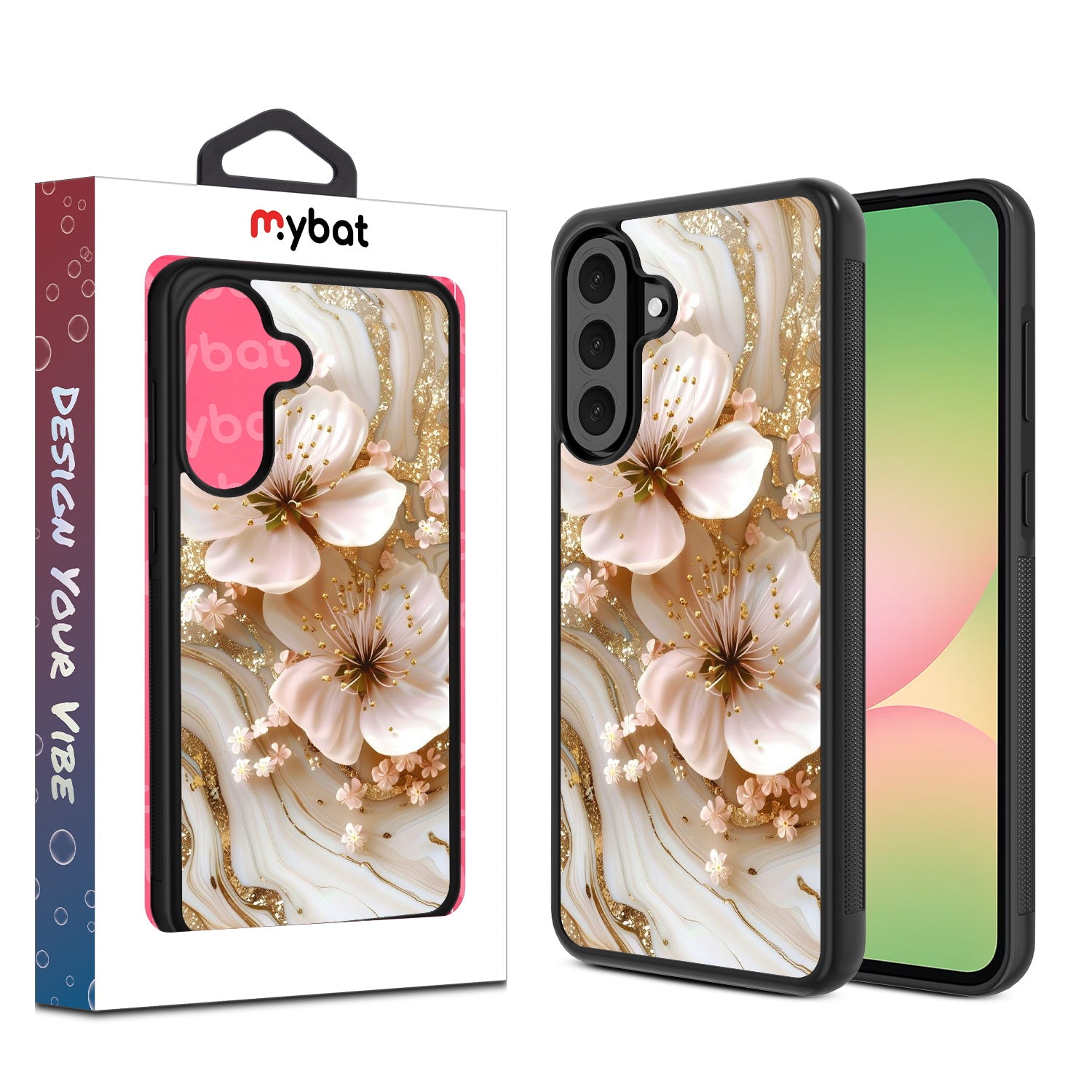 MyBat Design Lab Series Case for Samsung Galaxy A56 5G - Golden Petal Glow
