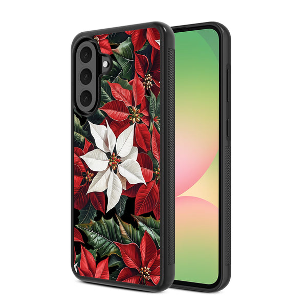 MyBat Design Lab Series Case for Samsung Galaxy A56 5G - Christmas Poinsettias - MSA565GCSLESM301-2.jpg