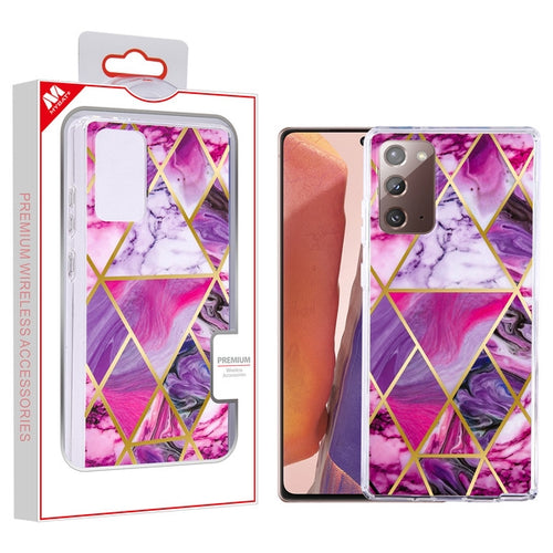 MyBat Fusion Protector Cover for Samsung Galaxy Note 20 - Electroplated Purple Marbling - MSGN20CSFSSM323-1.jpg