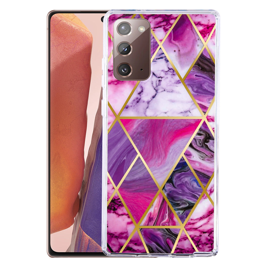 MyBat Fusion Protector Cover for Samsung Galaxy Note 20 - Electroplated Purple Marbling - MSGN20CSFSSM323-2.jpg