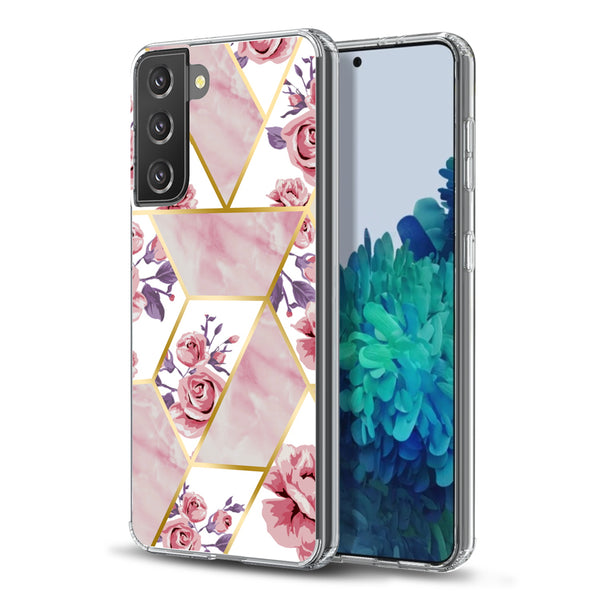 MyBat Fusion Protector Cover for Samsung Galaxy S21 Plus - Electroplated Roses Marbling - MSS21PCSFSSM321-2.jpg