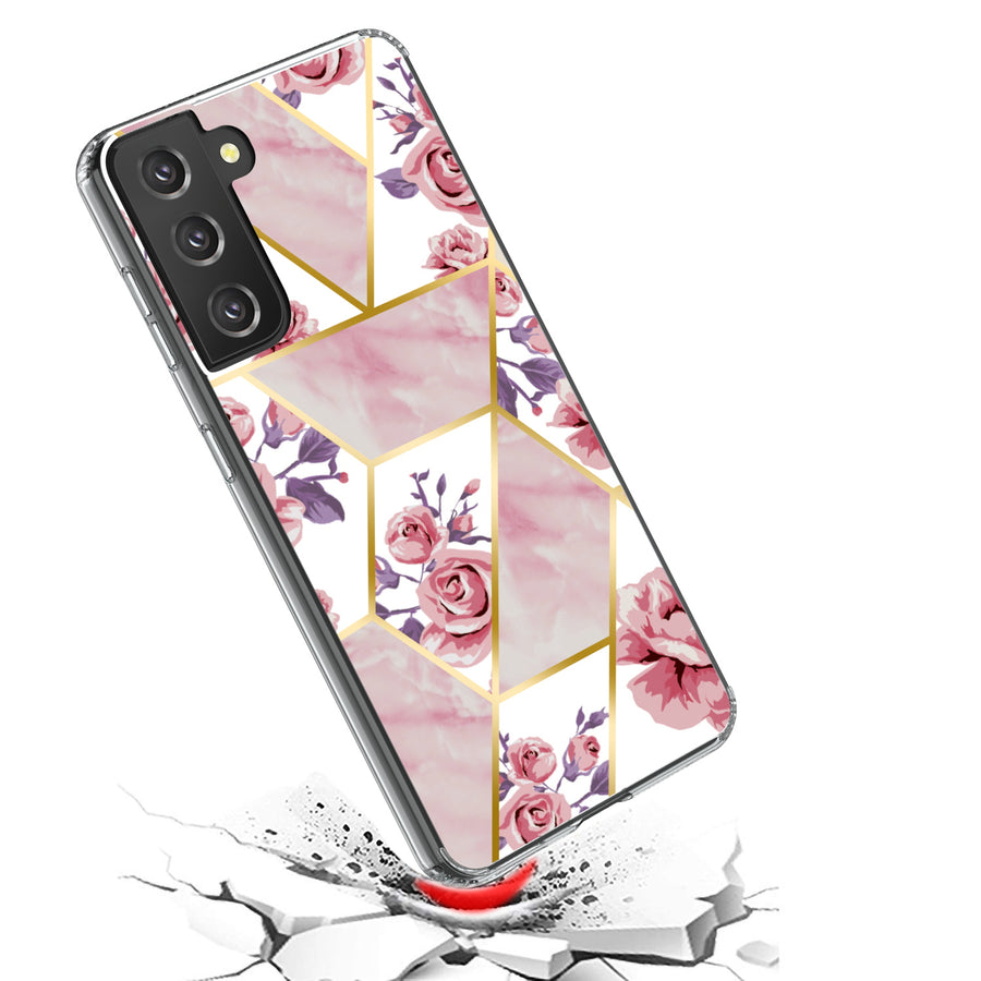 MyBat Fusion Protector Cover for Samsung Galaxy S21 Plus - Electroplated Roses Marbling - MSS21PCSFSSM321-6.jpg