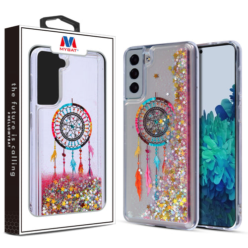 MyBat Quicksand Glitter Hybrid Protector Cover for Samsung Galaxy S21 Plus - Dreamcatcher & Gold Stars - MSS21PCSGTMM011-1.jpg
