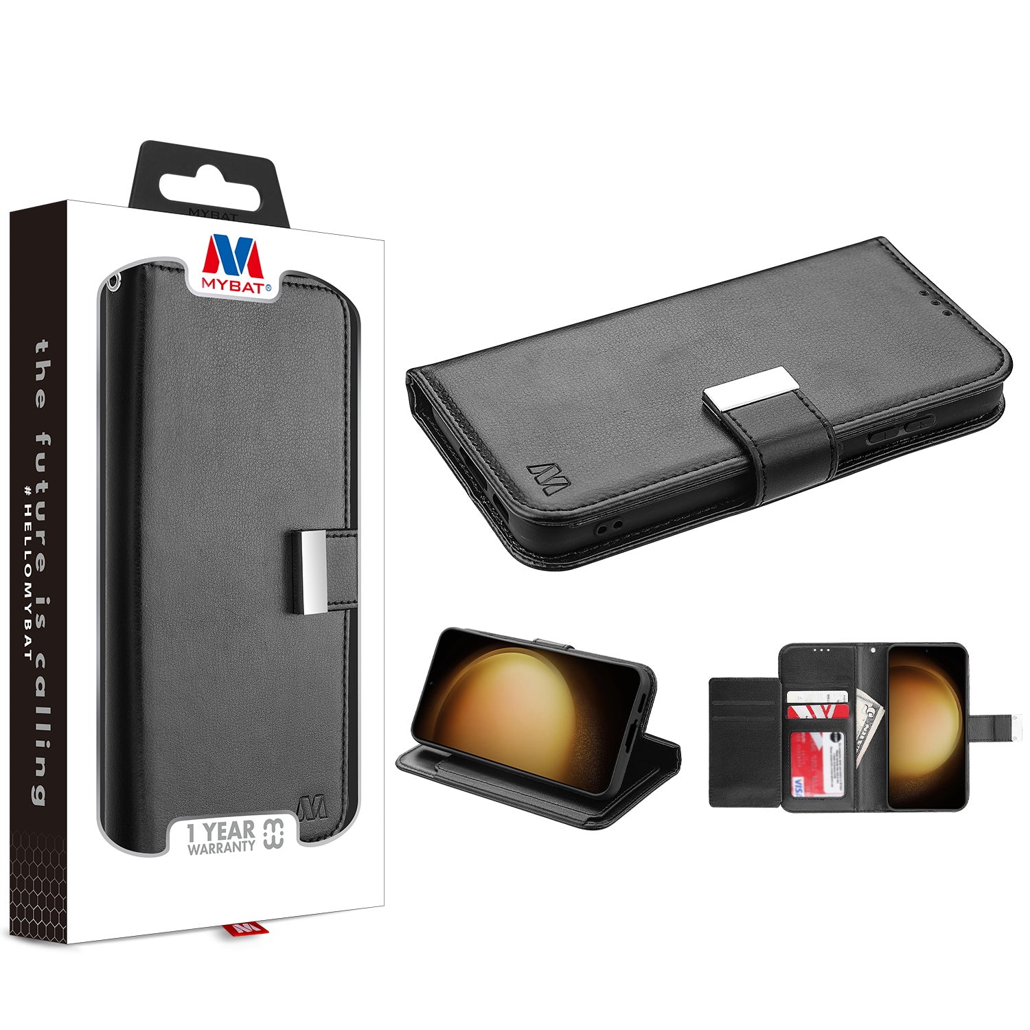 MyBat MyJacket Wallet Xtra Series for Samsung Galaxy S23 - Black / Black - MSS23PCMJG031-1.jpg